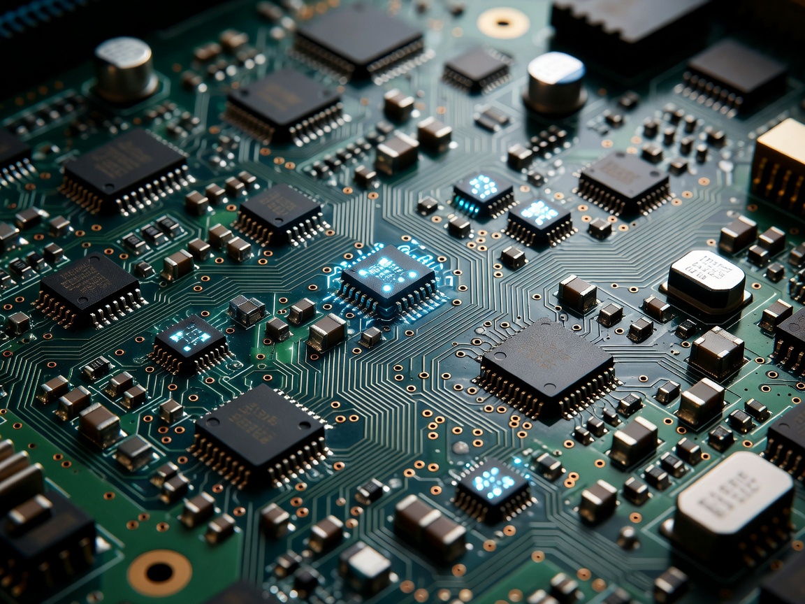 Piirilevy kuvastamassa teknologiaa ja automaatiota